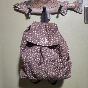 Boyds Bears rown Patterned Backpack